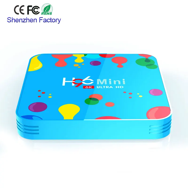 100% original H96 mini smart TV box android 9.0 4G 128GB Rom 2.4/5G wifi Bluetooth full HD 6K Ultra HDR youtube set-top box