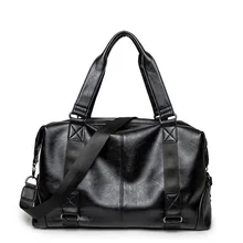 Стиль, мужская короткая дорожная сумка из микрофибры, износостойкая водонепроницаемая сумка на плечо для путешествий, спортивная сумка для спортзала из искусственной кожи
