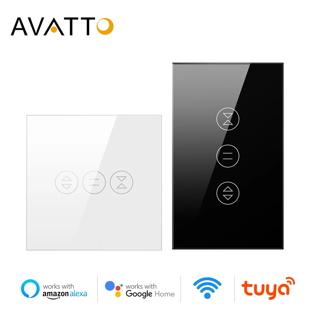 Wi Fi переключатель AVATTO Tuya для штор с электроприводом жалюзи ЕС/США умный дом Google Home