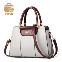 אלגנטי נשים תיק גבירותיי תיקי Messenger Crossbody תיק עור מפוצל Tote באולינג ארנק גדול כתף שקיות למעלה-ידית תיקים(China)