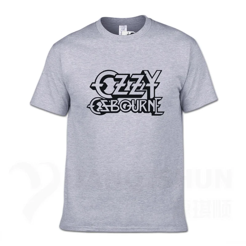 Gray 1 Новинка, Ozzy osborn, летние футболки, 16 цветов, мужские брендовые хип-хоп футболки с коротким рукавом, на заказ, с принтом Ozzy, панк-рок, футболки, Топ - Цвет: Gray 1