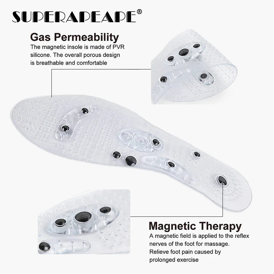 Магнитные силиконовые гелевые стельки для похудения, поддержка свода стопы, обувные подушечки для мужчин и женщин, терапевтический массаж, уход за ногами,, Прямая поставка
