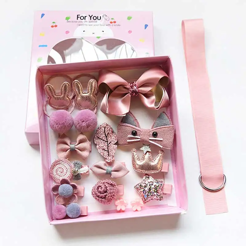 18 шт./компл. Заколки для волос девочек аксессуары подарок на день рождения