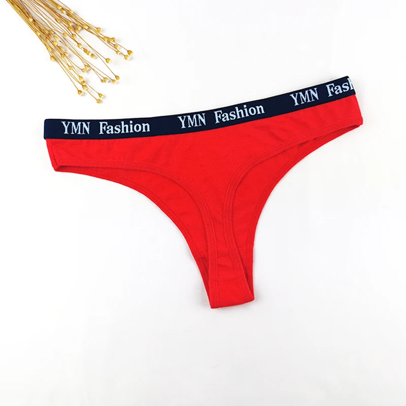 DKERT3pcs/lot женские трусики пикантные стринги хлопковое нижнее белье с буквами Стринги Дамское мягкое нижнее белье с низкой талией Танга