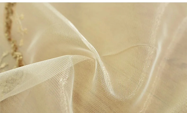 Modern Vintage Jacquard Embroidery Curtains for Living Dining Room Bedroom