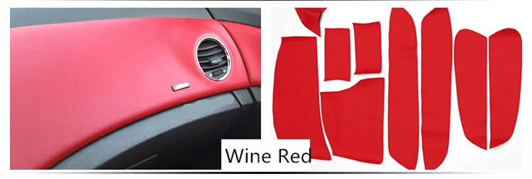 9 шт. микрофибра кожа центральная консоль/выход воздуха/двери панель Крышка для Chevrolet Cruze 2009 10 11 12 13 CAB167 - Название цвета: Wine Red