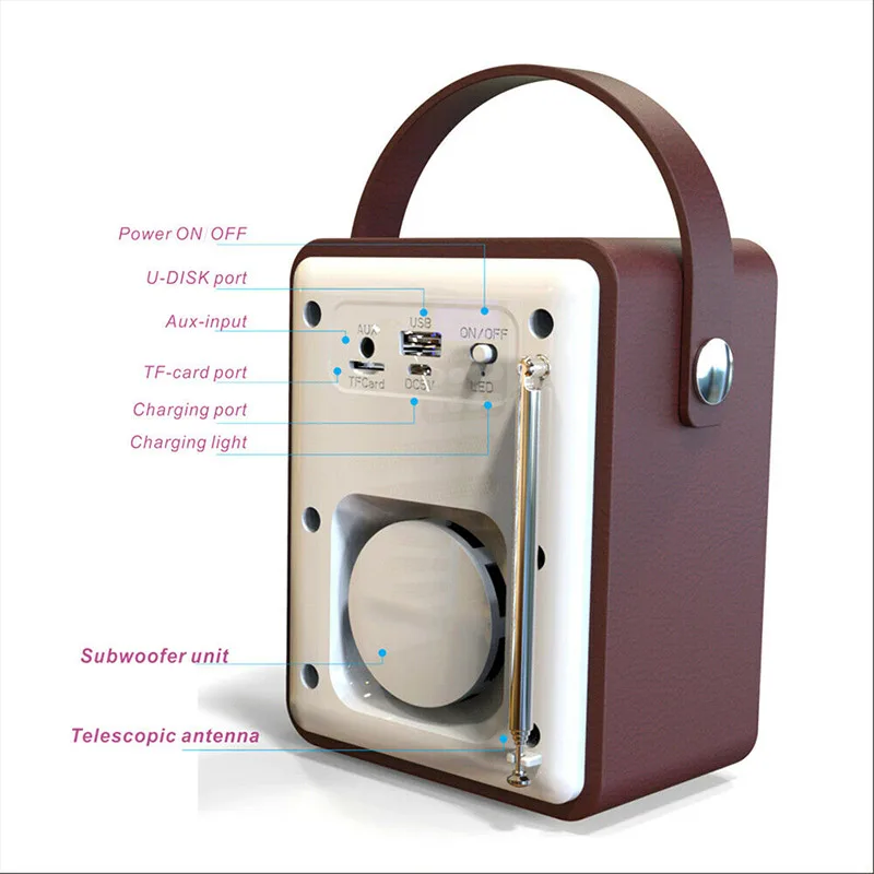 Деревянный цифровой Bluetooth DAB/DAB+ fm-радио MP3-плеер беспроводной стерео динамик радио NC99