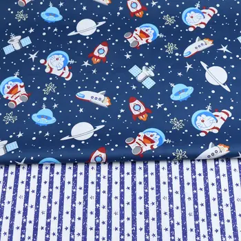 

160X50cm Cartoon Cat Printed Cotton Fabrics for Sewing Patchwork Accessories Children's Fabric DIY Cloth Bed Quilting Material