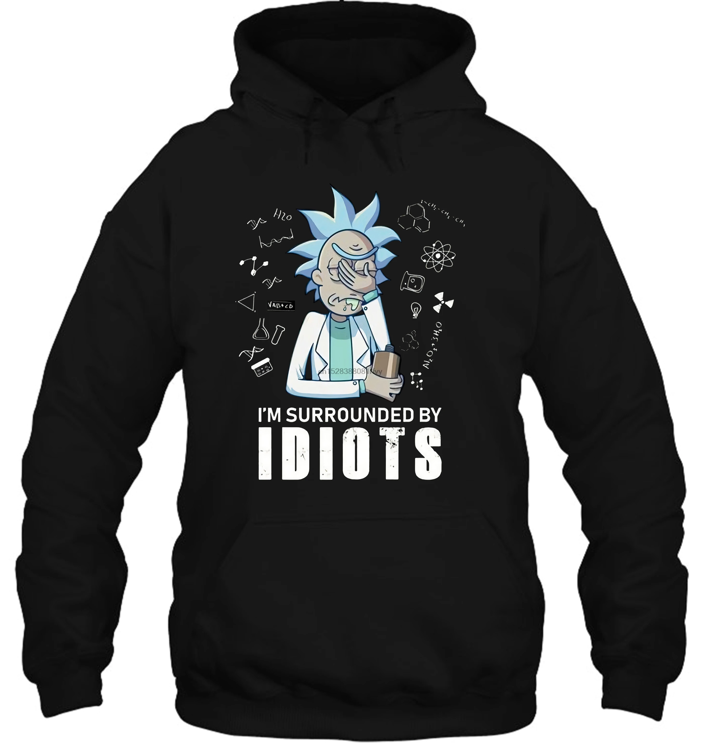 Мужская толстовка с капюшоном в стиле I m, окруженная Idiots Rick Sanchez, женская уличная одежда