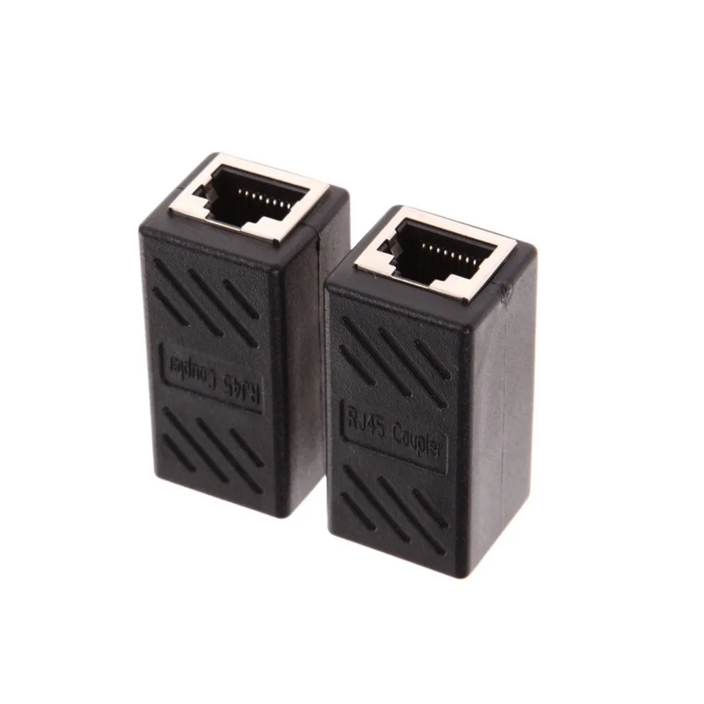 RJ45 CAT5 6 LAN Ethernet Splitter Adapter Extender Coupler Jointer Plug for PC