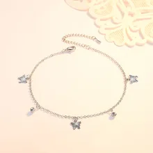 Модные креативные бабочки циркониевый браслет на ногу женские ноги украшения аксессуары в новом стиле ювелирные изделия