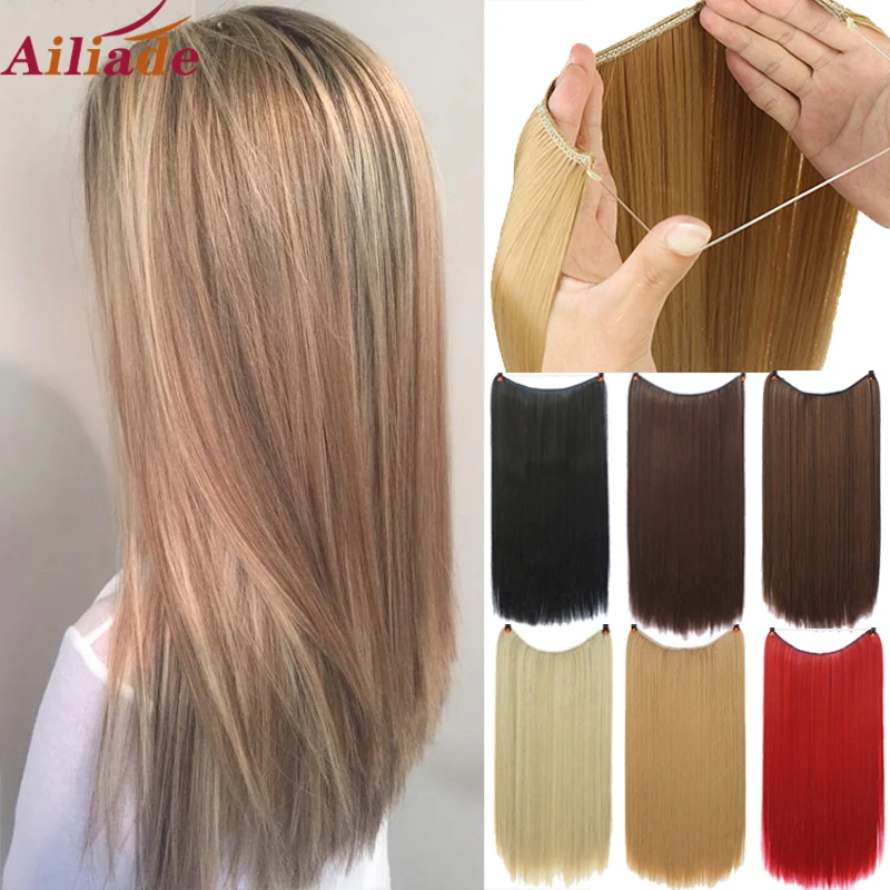 Best Buy Hair-Extension False-Hair Elastic Fake Straight-Hidden-Secret Synthetic Invisiable-Wire w5KWqNQn9