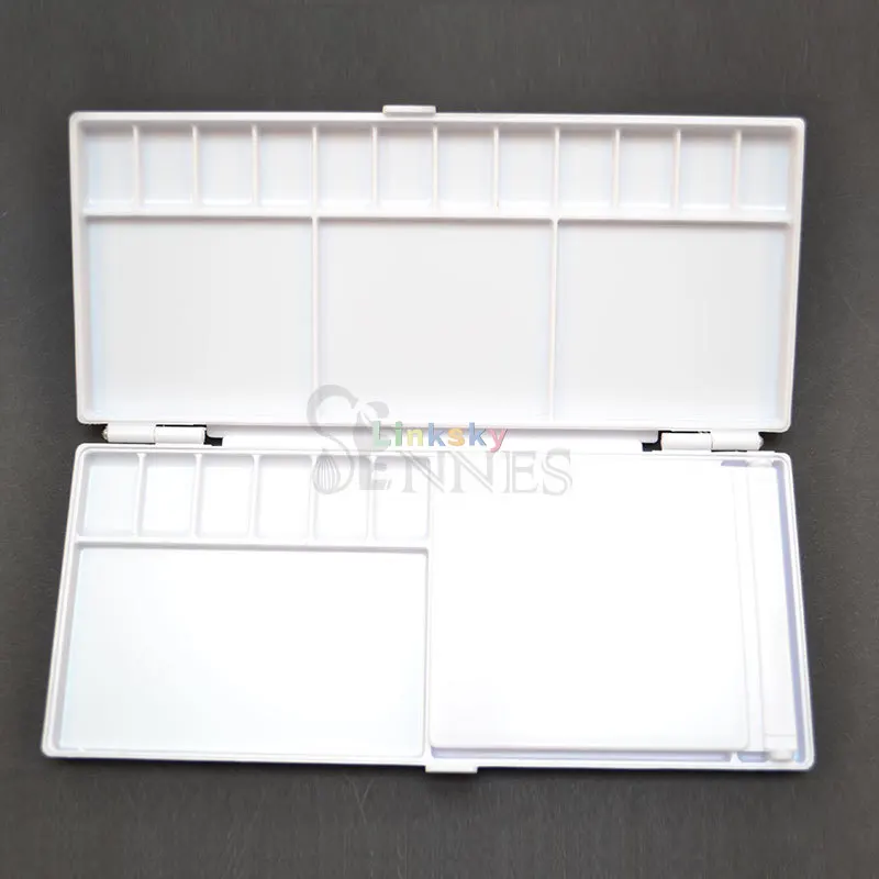 Holbein PP Resin Folding Three Side Watercolor Palette 18 / 24 Grids,Multi Grid Color Matching Area, Create Rich Colors.