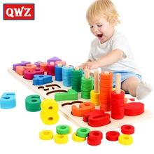Cheap QWZ Montessori Educational Wooden Toys For kids Board Math Fishing Count Numbers Matching Shape Match Early Education Toy Gifts Cheap QWZ Montessori Educational Wooden Toys For kids Board Math Fishing Count Numbers Matching Shape Match Early Education Toy Gifts