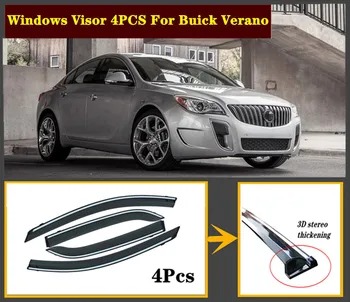 

4pcs Set 2015-2020 OEM For Buick Verano Stainless steel window Visor Shade Vent Wind Rain Deflector Guards Cover