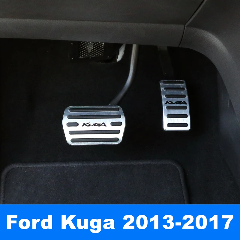 Алюминий сплав нескользкой педалью колодки Обложка для Ford Kuga ESCAPE 2013 автомобилей ускоритель газа педаль тормоза
