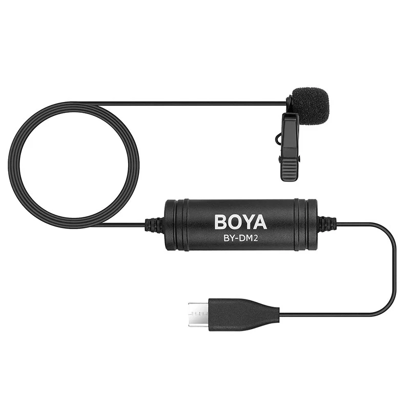 

BY-DM2 Omni-directional Digital Lavalier Microphone Clip-on Video Recording Mic with Type-C for Android Devices