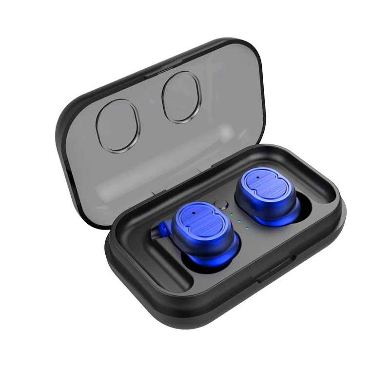 TWS 8 Touch control беспроводные наушники 4D стерео Bluetooth 5,0 наушники водонепроницаемые громкой связи двусторонние звонки спортивные гарнитуры - Цвет: Blue