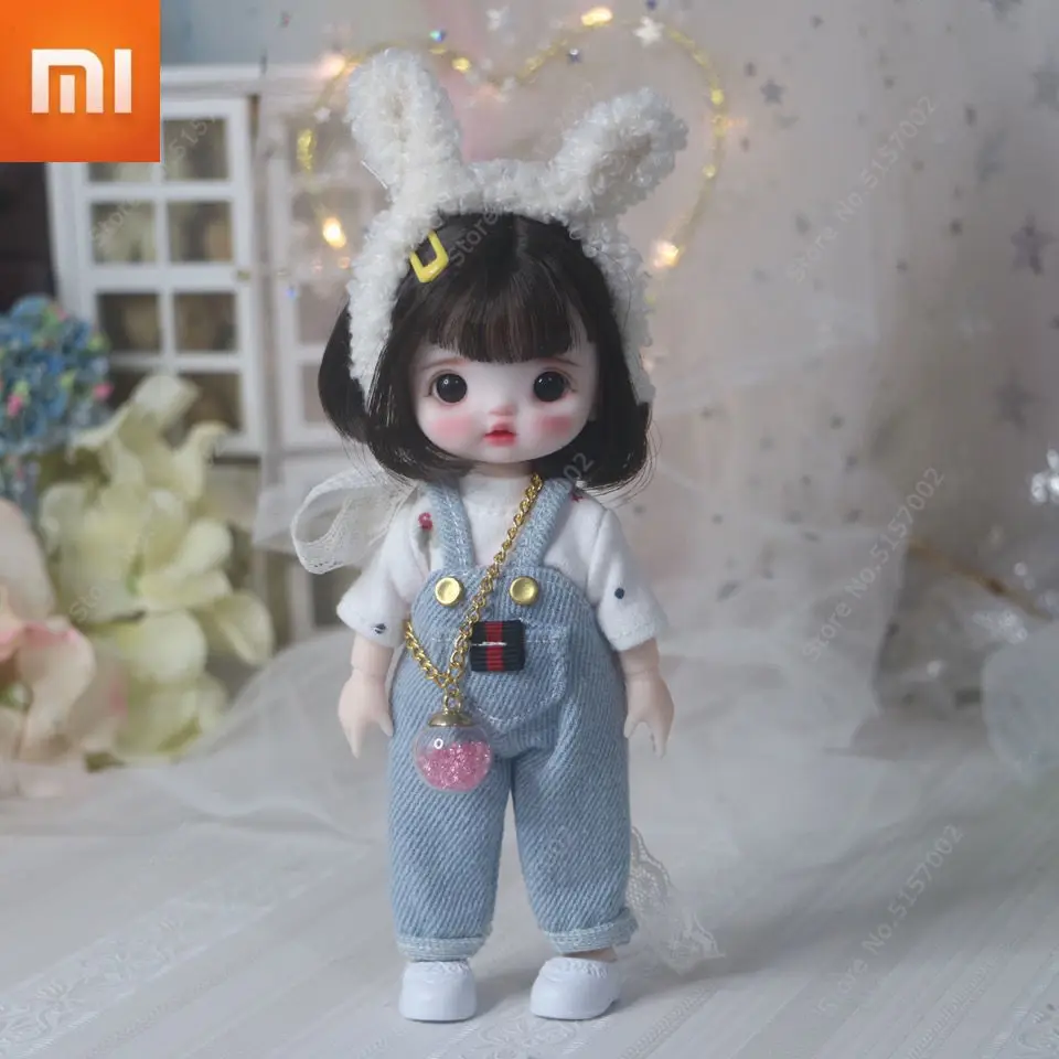 Xiaomi BJD Doll Fairy Anime Figure Resin Toys for Kids Surprise Gift Girls Birthday 3D Eyes Full Set DIY Cute 16 cm | Электроника