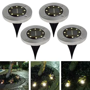 

8Led Solar Light Home Garden Ground Lamp Solar Power Buried Light Outdoor Path Way Garden Decking Yard Lawn Lighting For Garden