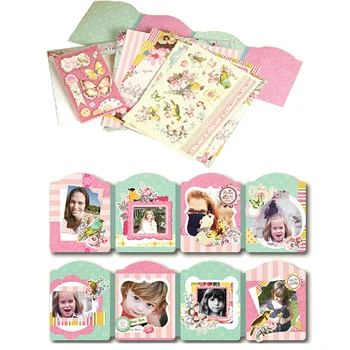 

Eno Greeting DIY Mini Photo Album Making Kit Kids Vintage Folding Pocket Scrapbook Album For Birthday Gift