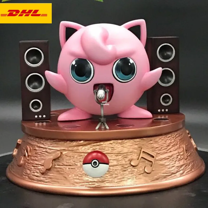 

8" Anime Simulation Animal Statue Jigglypuff Bust 1/1 Scale Full-Length Portrait With LED Light GK Action Figure Toy 19CM V691