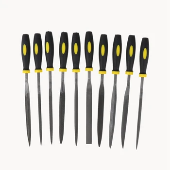 

10 Pieces Of 3x140mm Needle File Set For Jeweler Woodcarving Craft Metal Glass Stone Carpentry Polishing Tool