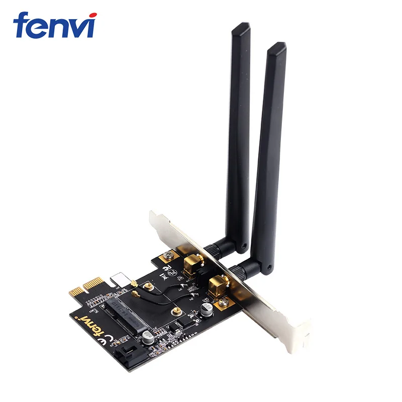 Мини PCI адаптер без вывода с 2 антеннами Mini WiFi Bluetooth карта для Intel 6300 7260 3160AC|Сетевые