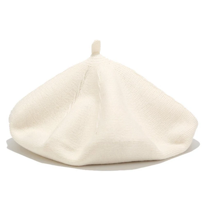 Women Fashion Beret Hat Felt British Style Girls Beret Flat Cap Lady Solid Color Slouchy Winter Hats Female - Цвет: WT