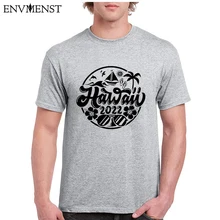 

100% Cotton Matching Family Hawaiian Vacation Group Hawaii 2022 T Shirt Vintage Funny Vacation T-Shirt Men Casual Streetwear