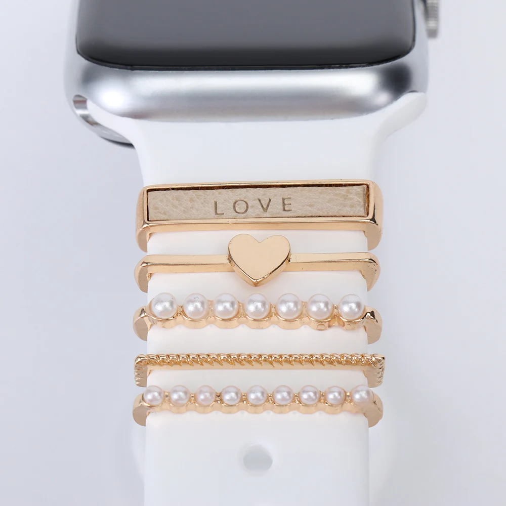 Fashion Metal Charms Decorative Ring For Apple Watch Band Diamond