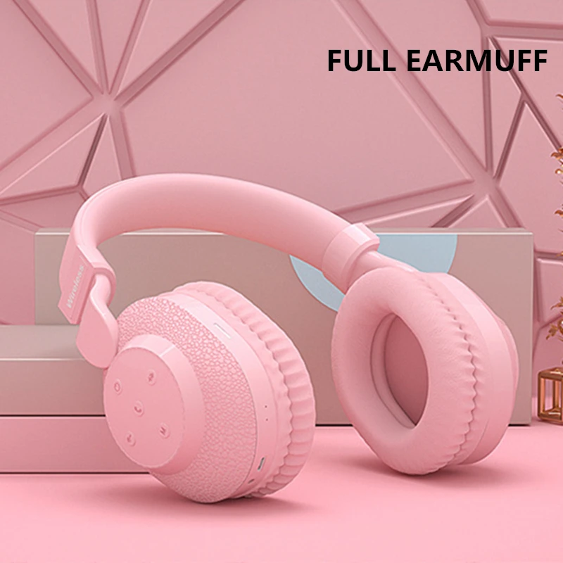 New wireless Bluetooth cartoon headphones with mic support TF card FM music HiFi noise reduction headphones
