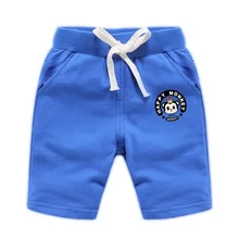 Шорты их чистого хлопка для мальчиков; сезон лето; Новинка года; Стильные повседневные спортивные штаны для маленьких детей; удобные детские шорты