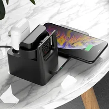 Горячая 3 в 1 Беспроводное зарядное устройство, беспроводная зарядная станция 10 Вт Qi быстрая Беспроводная зарядная подставка