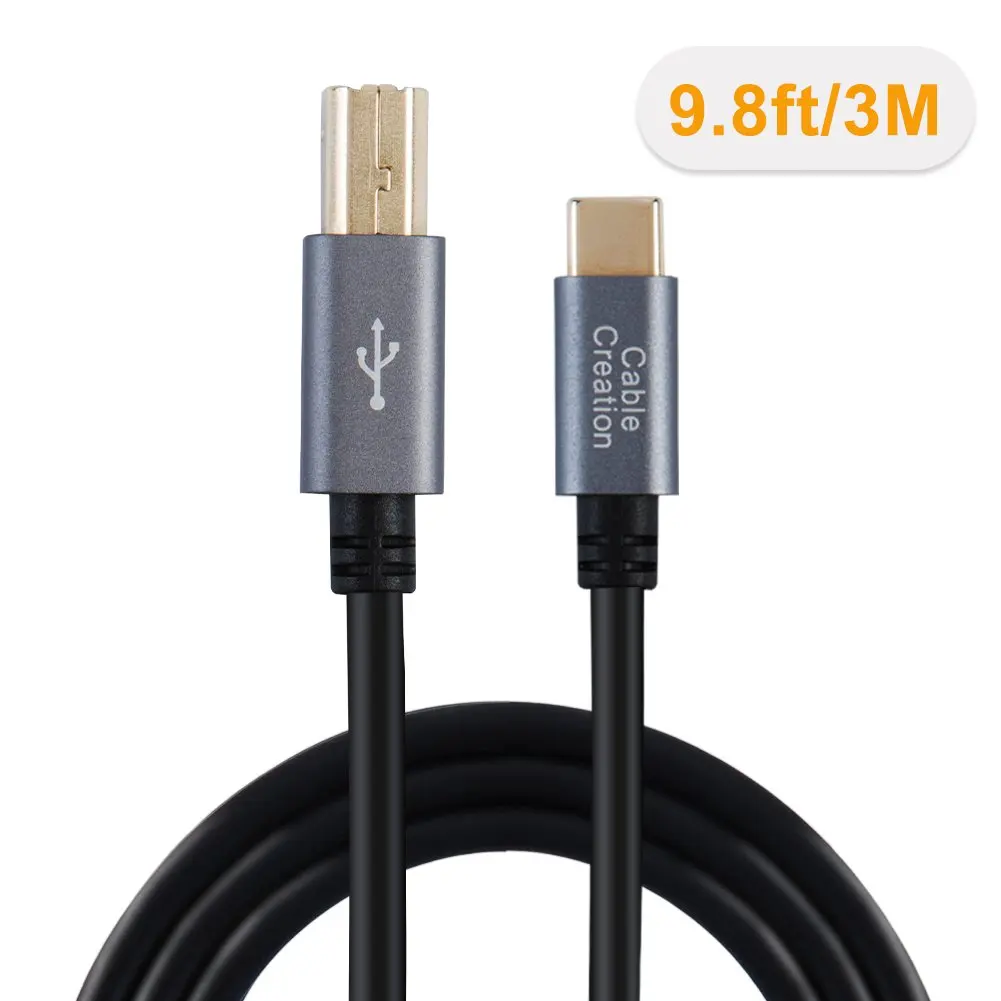 Usb type C к USB 2,0 B Мужской кабель для принтера и сканера, совместимый для MacBook Pro, hp, Canon, Brother, Dell, samsung принтеров и т. Д
