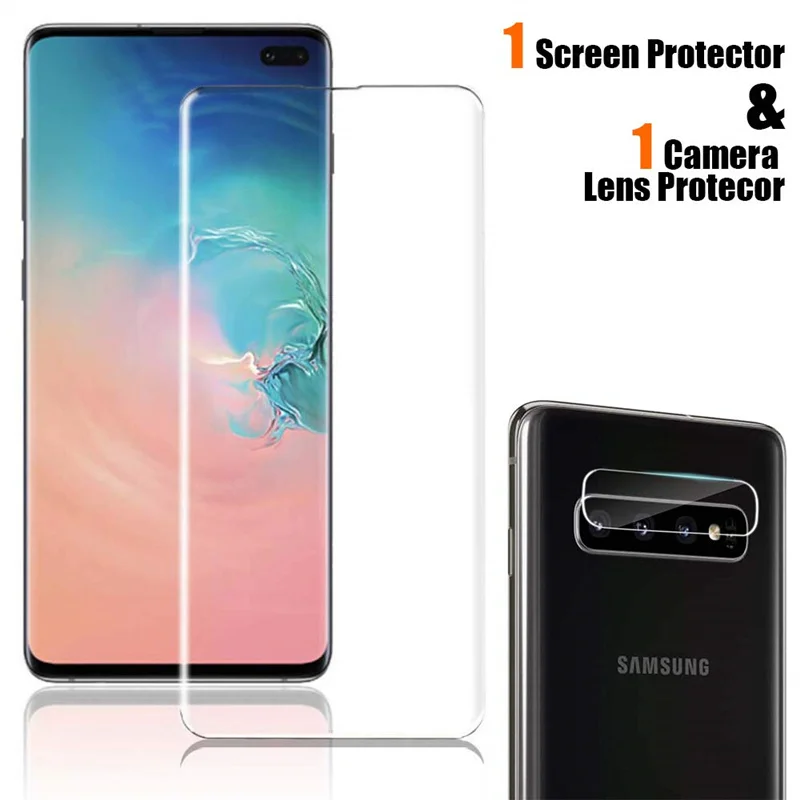 

Full Cover Tempered Glass Case for Samsung Galaxy S8 S9 S10 Plus S10e S6 S7 Edge Note 8 9 with Lens Screen Protector Accessories