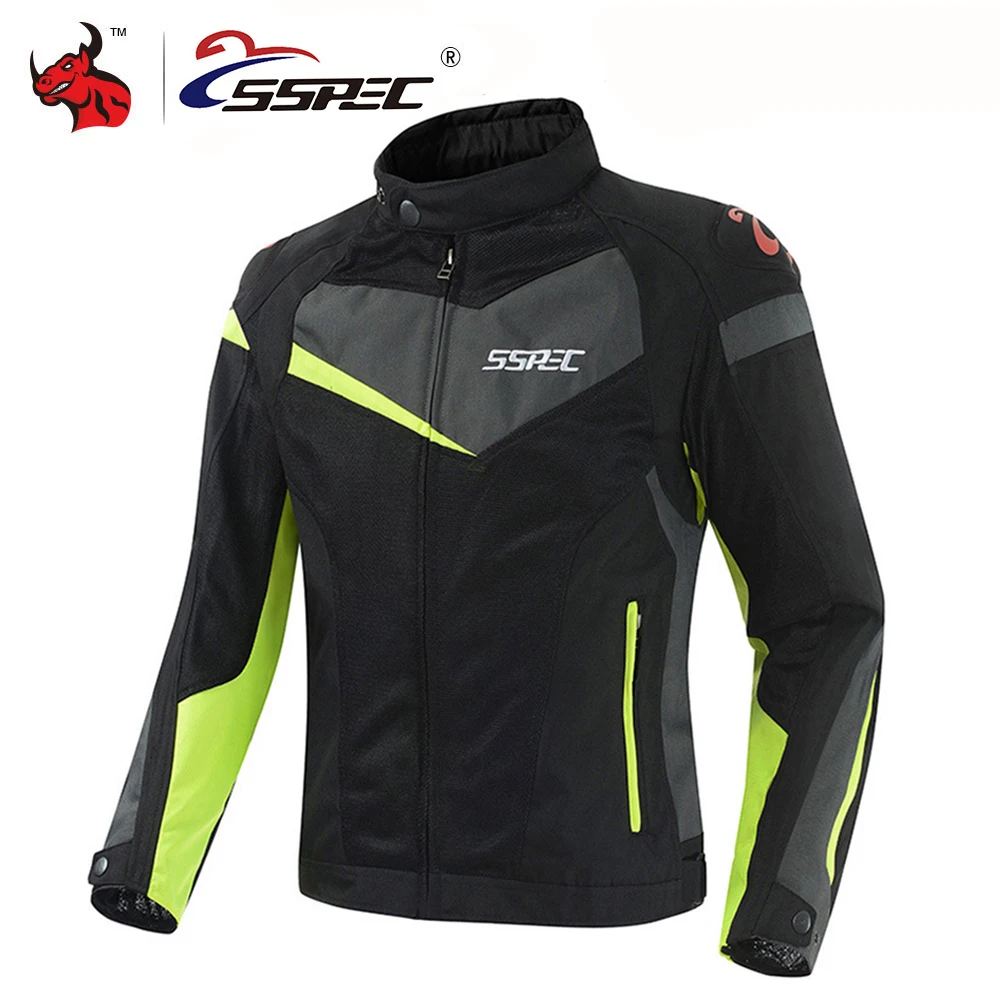 

SSPEC Men Summer Motorcycle Jacket Motocross Jacket Moto Jacket Protective Gear Body Armor Motorcycle Clothing Moto Protection
