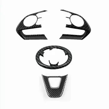 

4PCS Hatchback Carbon Fiber Interior Steering Wheel Trim For Toyota Corolla 2019-2020 High Quality ABS Car Interior Accessories