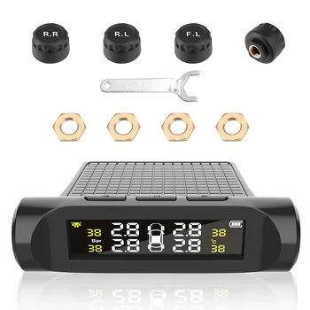

Digital LCD Display Car TPMS Tyre Pressure Monitoring System Battery External Sensor Tyre Pressure Auto Security Alarm Systems