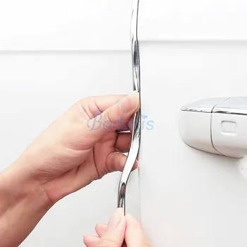 

For Mercedes Benz A CLA GLA GLE Class W176 X156 C117 X117 Chrome Color Door Edge Guards Trim Protector Crash Barriers Stripes