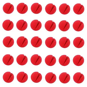 

30/50/100PCS Red Circus Clown Nose Christmas Costume Party Cosplay Red Nose Day Halloween Decor 2"X2"