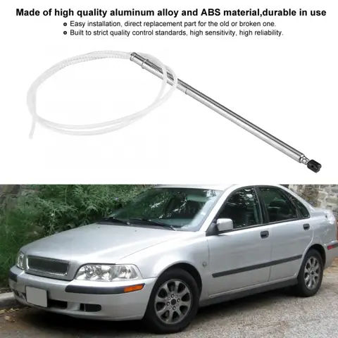 Antenna car Roof Mast Stereo Radio FM/AM Antenna for Volvo S40 2000 2001 2002 2003 3345775 White alloy ABS