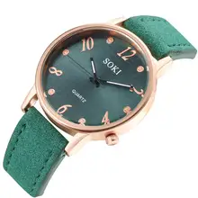 Роскошные кожаные женские часы, зеленые стильные женские часы из розового золота, водонепроницаемые женские наручные часы, Relogio Feminino Reloj Mujer