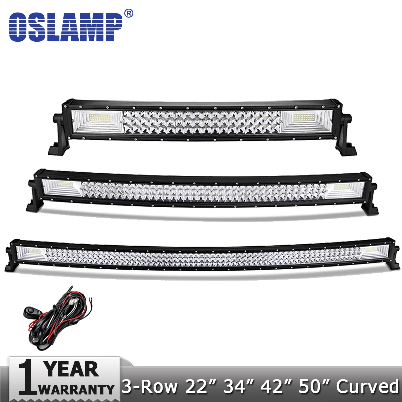 Светодиодная панель Oslamp изогнутая 22 дюйма 324 Вт 34 486 42 594 52 702 Вт|bar offroad|bar ledbar bar |