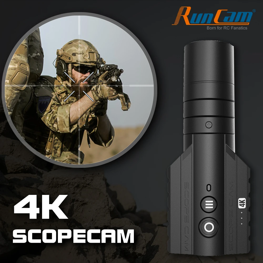 RunCam Scope Cam 4K Airsoft 1080P120fps Ultra HD Recording Built-in WiFi 850mAh ScopeCam Hunting Action camera