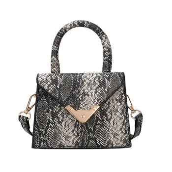 

Women's 2020 New Retro single shoulder bag snake skin pattern simple personalized handbag messenger bag