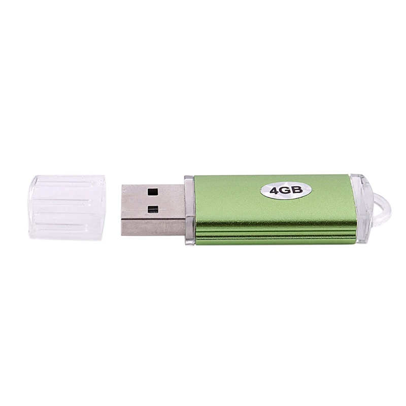 2 шт 4 Гб металлический USB 2,0 флэш U диск, зеленый и золотой
