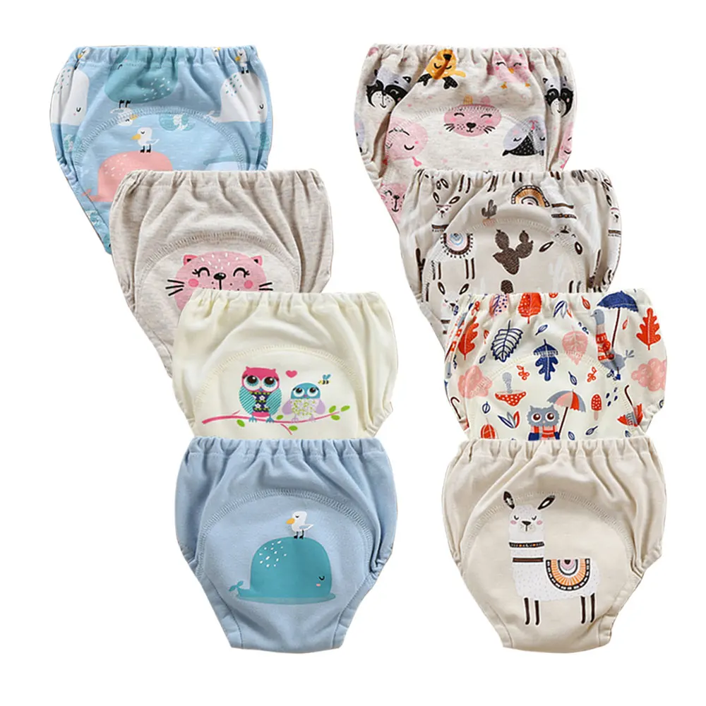 

Wholesale 8PCS/lot Baby Diapers Reusable Potty Training Pants Washable Cloth Diapers Nappy Underwear