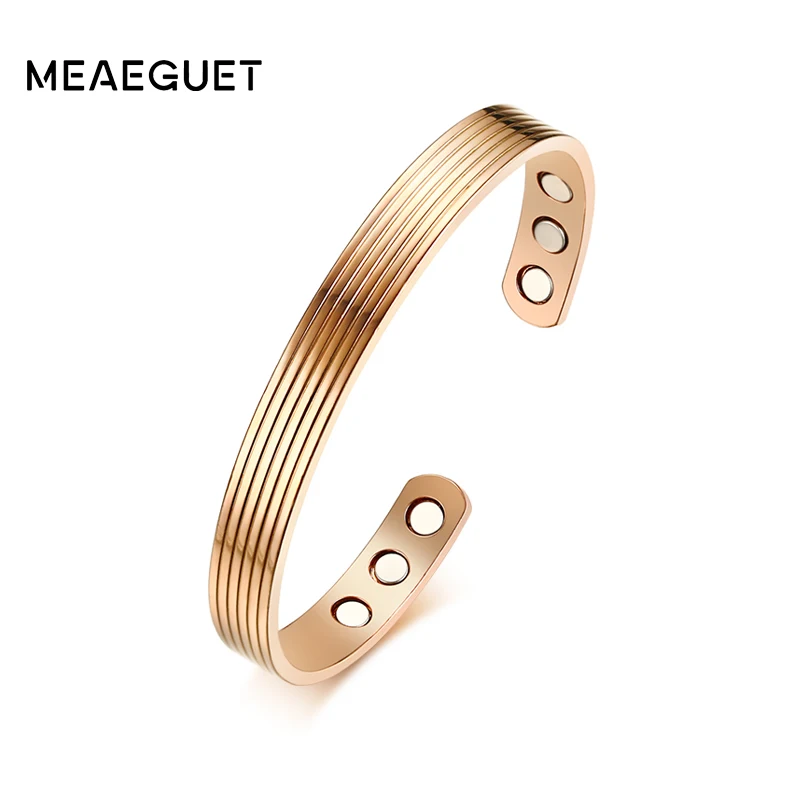 Женский браслет на магните Meaeguet с магнитной терапией не вызывает аллергии|open