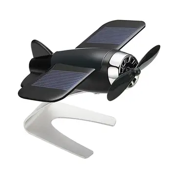 

Fashion aluminum Car Auto Styling Solar Energy Rotating Aircraft Airplane Dashboard Decoration Car Interior Accessories Boutique